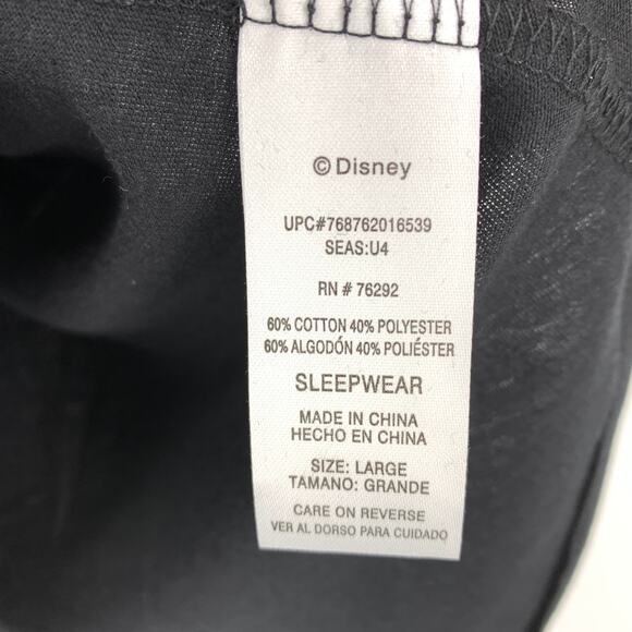 Disney Pajama Set Womens Size Large Tank + Capri Pant Black Lime Green Mickey - Picture 15 of 15